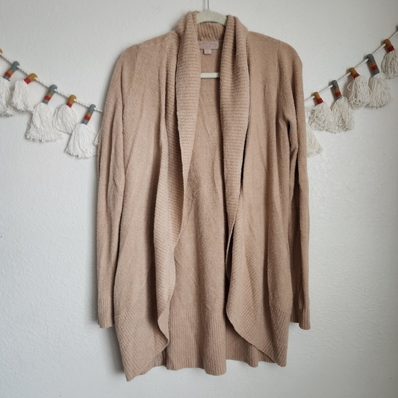 Barefoot Dreams Cozychic Lite Circle Cardigan In Camel Brown W/Pockets XS/S - Picture 1 of 10